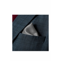 Batista de buzunar pentru sacou, cu aspect matasos, 21 x 21 cm, Gri